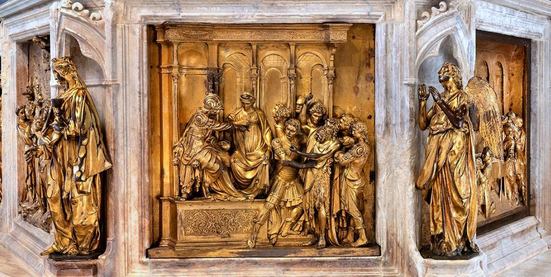 4. Lato con la Cattura del Battista di Lorenzo Ghiberti, dopo il restauro. Foto Bruno Bruchi